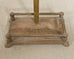 Brass Equestrian Horse Motif Fireplace Tool Set with Stand