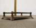 Brass Equestrian Horse Motif Fireplace Tool Set with Stand
