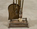 Brass Equestrian Horse Motif Fireplace Tool Set with Stand