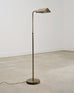 Mid-Century Patinated Brass Adjustable Pharmacy Floor Lamp