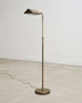 Mid-Century Patinated Brass Adjustable Pharmacy Floor Lamp