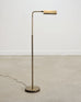 Mid-Century Patinated Brass Adjustable Pharmacy Floor Lamp