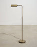 Mid-Century Patinated Brass Adjustable Pharmacy Floor Lamp