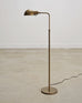 Art Deco Style Patinated Brass Adjustable Pharmacy Floor Lamp