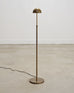 Art Deco Style Patinated Brass Adjustable Pharmacy Floor Lamp