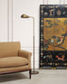 Art Deco Style Patinated Brass Adjustable Pharmacy Floor Lamp