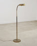 Mid-Century Patinated Brass Adjustable Pharmacy Floor Lamp
