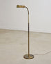 Mid-Century Patinated Brass Adjustable Pharmacy Floor Lamp