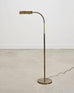 Mid-Century Patinated Brass Adjustable Pharmacy Floor Lamp