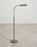 Mid-Century Patinated Brass Adjustable Pharmacy Floor Lamp