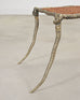 Sylvan S.F. Brass Leather Strap Viper Bench or Cocktail Table