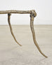 Sylvan S.F. Brass Leather Strap Viper Bench or Cocktail Table