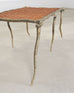Sylvan S.F. Brass Leather Strap Viper Bench or Cocktail Table