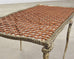 Sylvan S.F. Brass Leather Strap Viper Bench or Cocktail Table