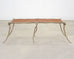 Sylvan S.F. Brass Leather Strap Viper Bench or Cocktail Table