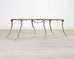 Sylvan S.F. Brass Leather Strap Viper Bench or Cocktail Table