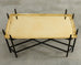 German Regency Brass Tray Faux Bamboo Cocktail Table