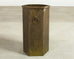 Mid-Century Italian Brass Hexagonal Umbrella Stand Waste Basket
