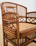 Pair of Brighton Pavilion Style Bamboo Rattan Dining Armchairs