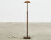 Midcentury Bronzed Adjustable Pharmacy Floor Lamp Casella Attributed