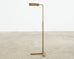 Midcentury Brass Adjustable Pharmacy Floor Lamp Casella Attributed