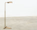 Midcentury Brass Adjustable Pharmacy Floor Lamp Casella Attributed