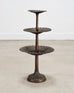 Patinated Bronze Three-Tier Muffin Dessert Stand or Display