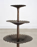 Patinated Bronze Three-Tier Muffin Dessert Stand or Display