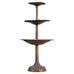 Patinated Bronze Three-Tier Muffin Dessert Stand or Display
