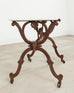 19th Century Country French Marble Top Iron Butchers Table Console