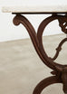 19th Century Country French Marble Top Iron Butchers Table Console