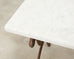 19th Century Country French Marble Top Iron Butchers Table Console