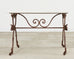 19th Century Country French Marble Top Iron Butchers Table Console