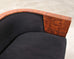 Leon Rosen Art Deco Style Burlwood Waterfall Sofa Settee