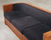 Leon Rosen Art Deco Style Burlwood Waterfall Sofa Settee