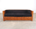 Leon Rosen Art Deco Style Burlwood Waterfall Sofa Settee
