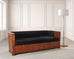 Leon Rosen Art Deco Style Burlwood Waterfall Sofa Settee