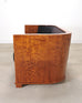 Leon Rosen Art Deco Style Burlwood Waterfall Sofa Settee