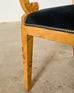 Set of Twelve Viennese Biedermeier Style Burl Maple Dining Chairs