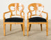 Set of Twelve Viennese Biedermeier Style Burl Maple Dining Chairs