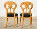Set of Twelve Viennese Biedermeier Style Burl Maple Dining Chairs