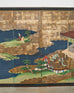 Japanese Meiji Six Panel Screen Tale of Genji Episodes