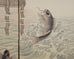 Asian Showa Four Panel Screen Jumping Koi at the Dragon Gate