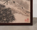 Japanese Style Showa Four-Panel Screen Cranes in Pine Trees