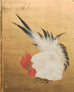 Japanese Showa Four-Panel Screen Autumn Landscape Rooster & Hen