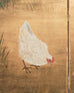 Japanese Showa Four-Panel Screen Autumn Landscape Rooster & Hen