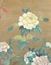 Asian Showa Four-Panel Screen Herons Amid Lotus and Peonies