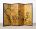 Japanese Showa Four Panel Screen Pair of Karashishi Foo Dogs