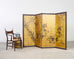 Japanese Showa Four Panel Screen Pair of Karashishi Foo Dogs