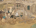 Japanese Taisho Two-Panel Landscape Screen Traveler Waystation